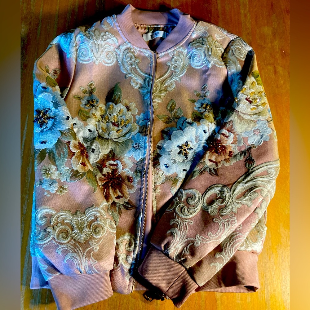 SVORYXIU Swarovski crystal embellished Bomber jacket